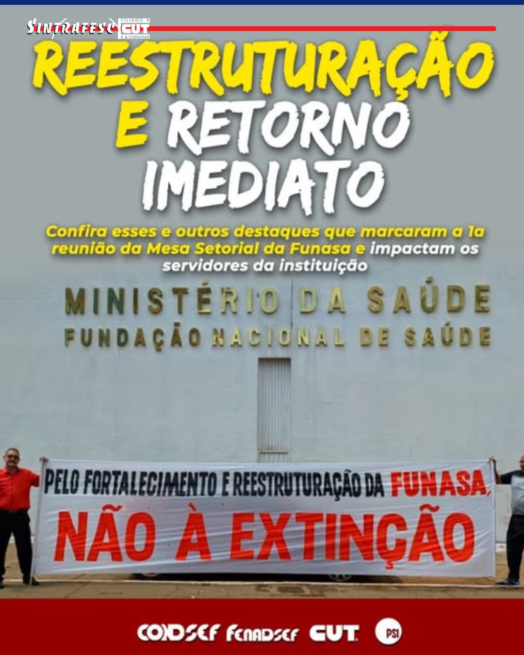 Mesa Setorial da Funasa discute retorno de servidores e reestruturação do órgão