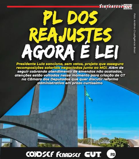 PL dos reajustes agora é lei