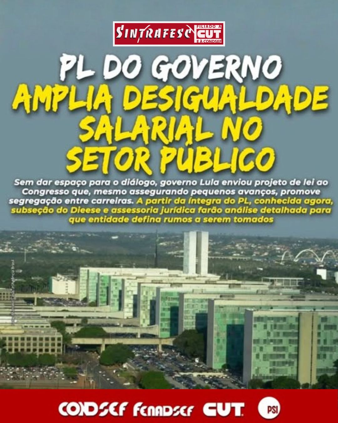 PL do governo amplia desigualdade no setor público