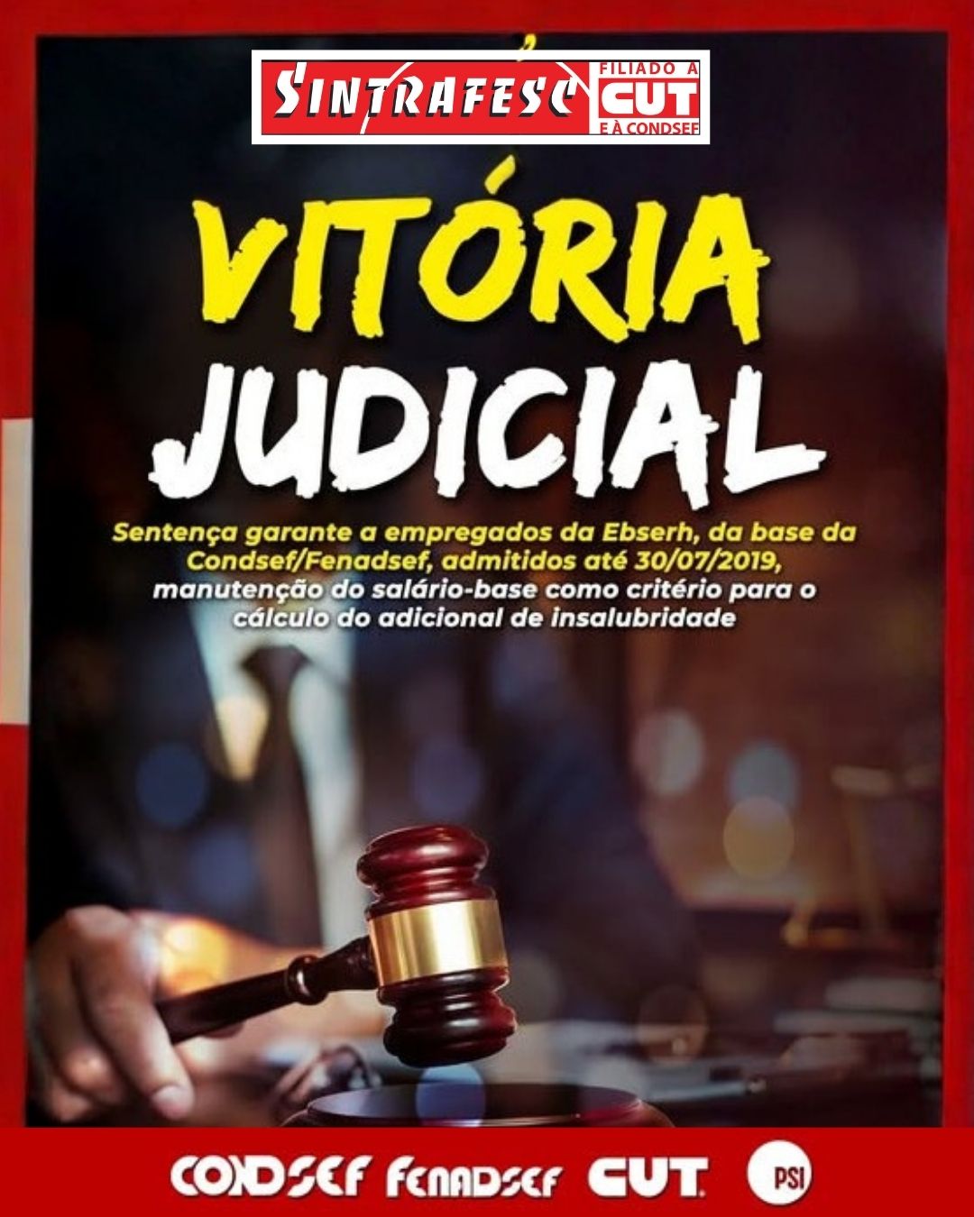 Justiça garante adicional de insalubridade pelo salário-base a empregados da Ebserh