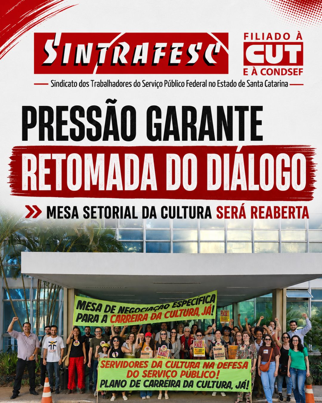 Pressão da categoria garante retomada do diálogo com servidores da Cultura