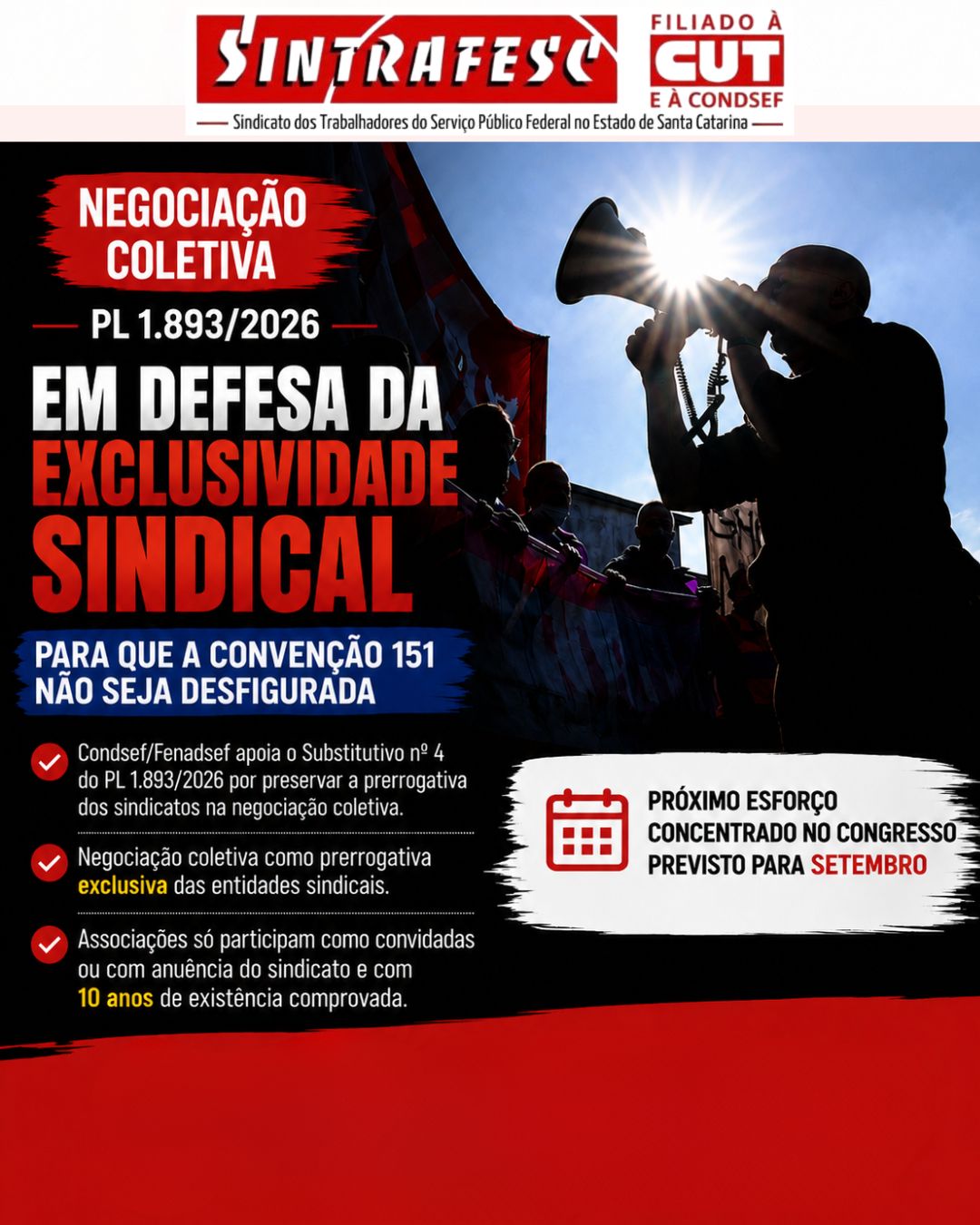 Em defesa da exclusividade sindical para que a Convenção 151 não seja desfigurada