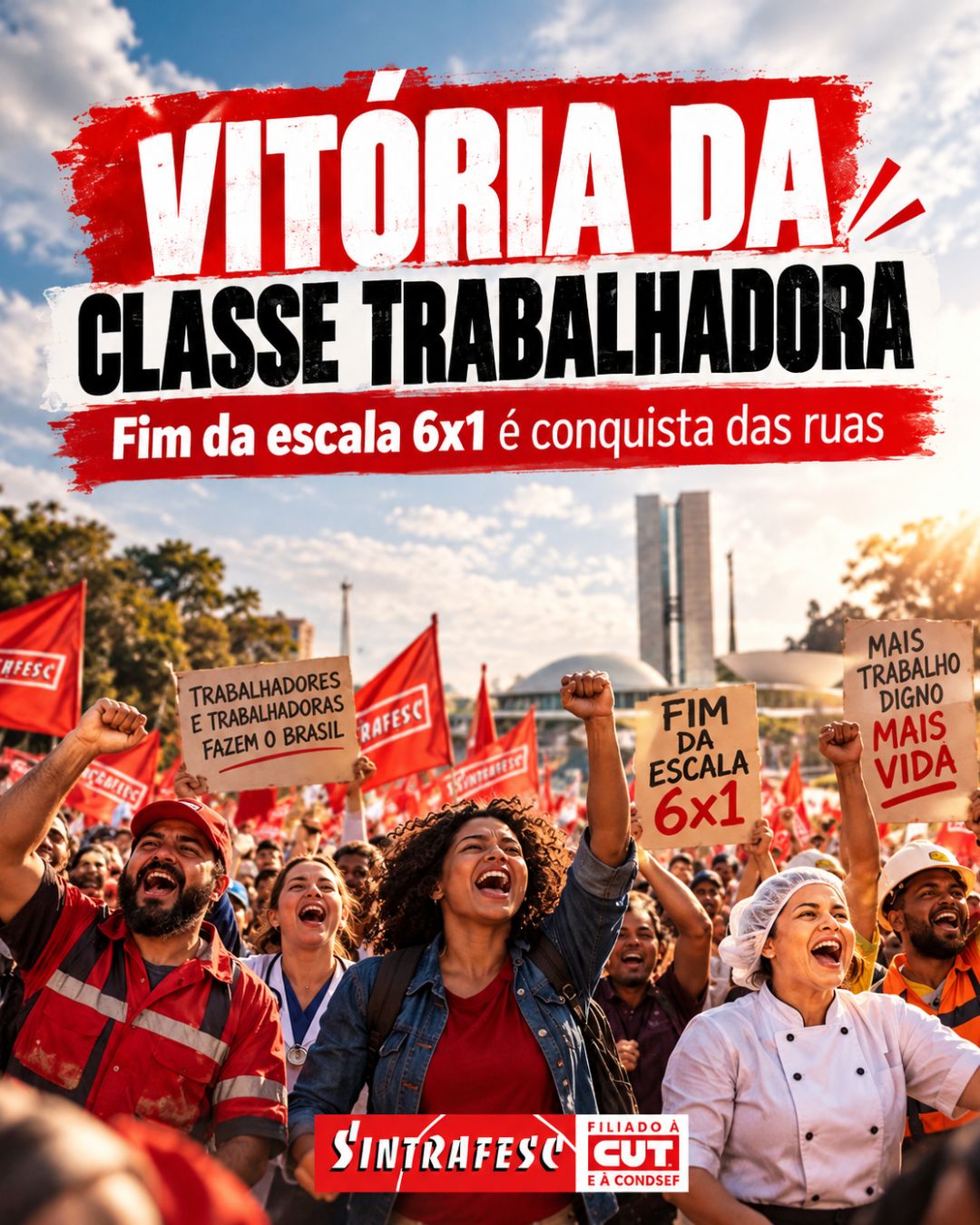 Vitória da classe trabalhadora: fim da escala 6x1 é conquista das ruas