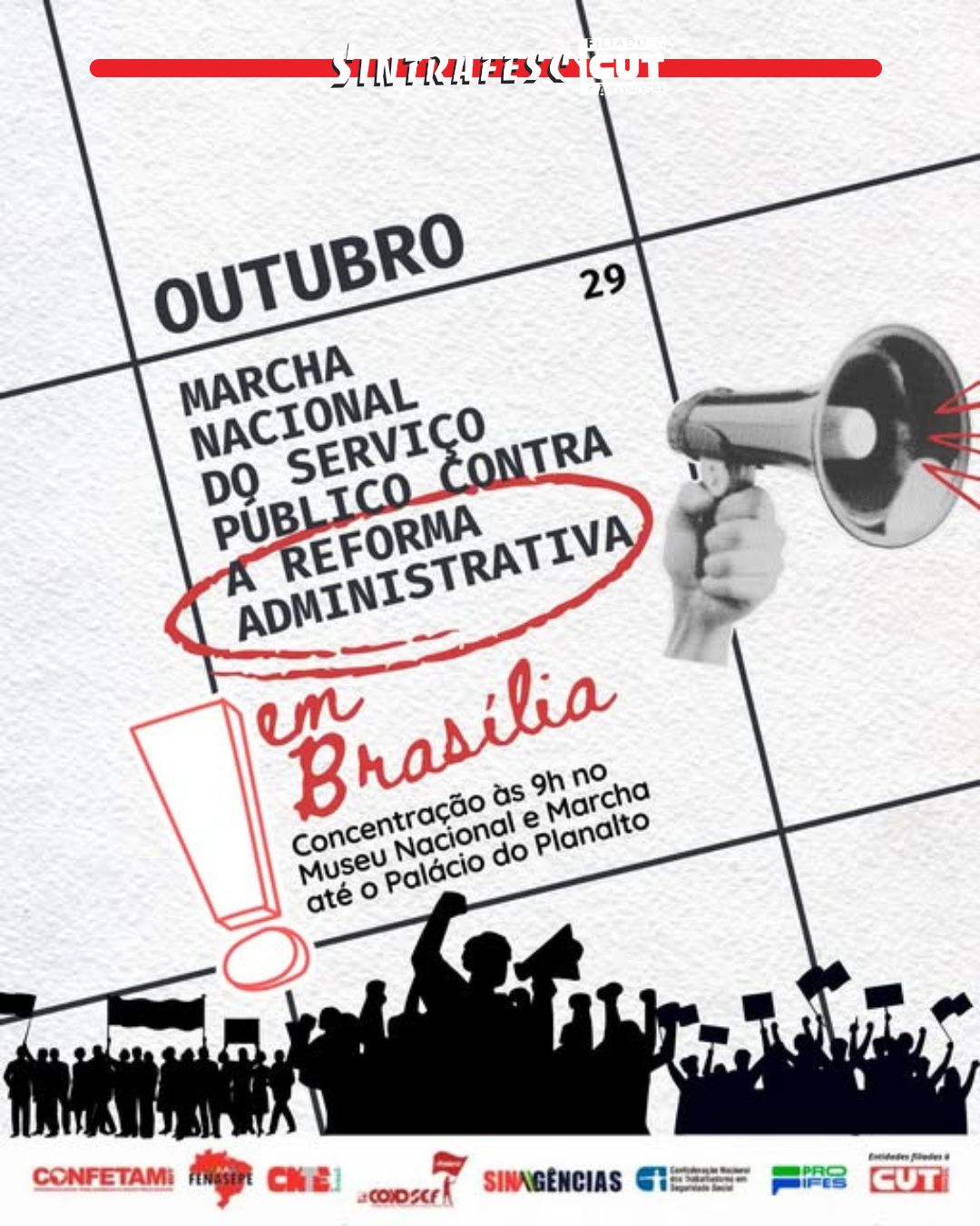 Servidores marcham contra a Reforma Administrativa