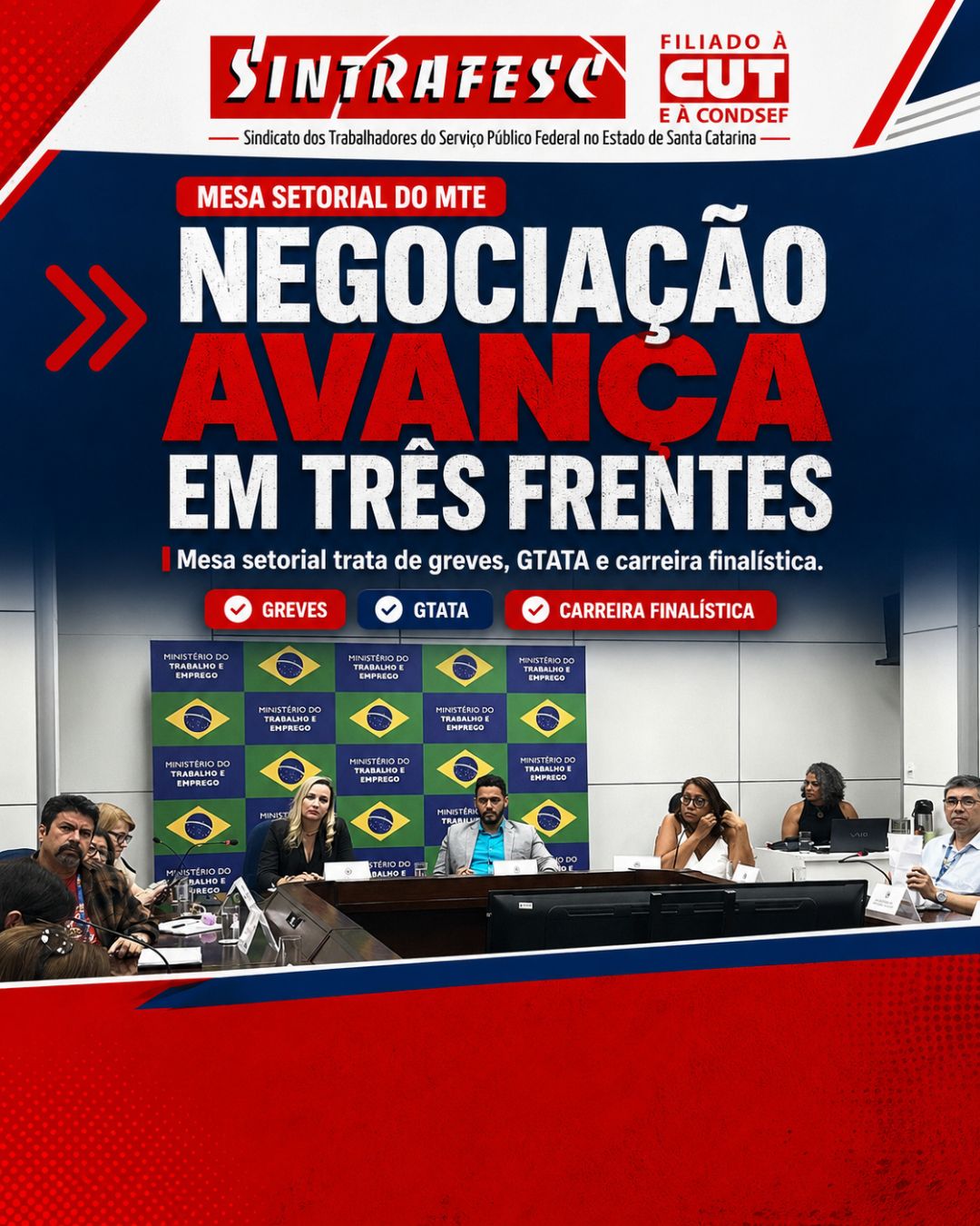 MSNP do MTE avança em pendências de greves, GTATA e construção da carreira finalística