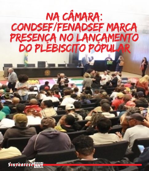 Na Câmara: Condsef/Fenadsef marca presença no lançamento do Plebiscito Popular