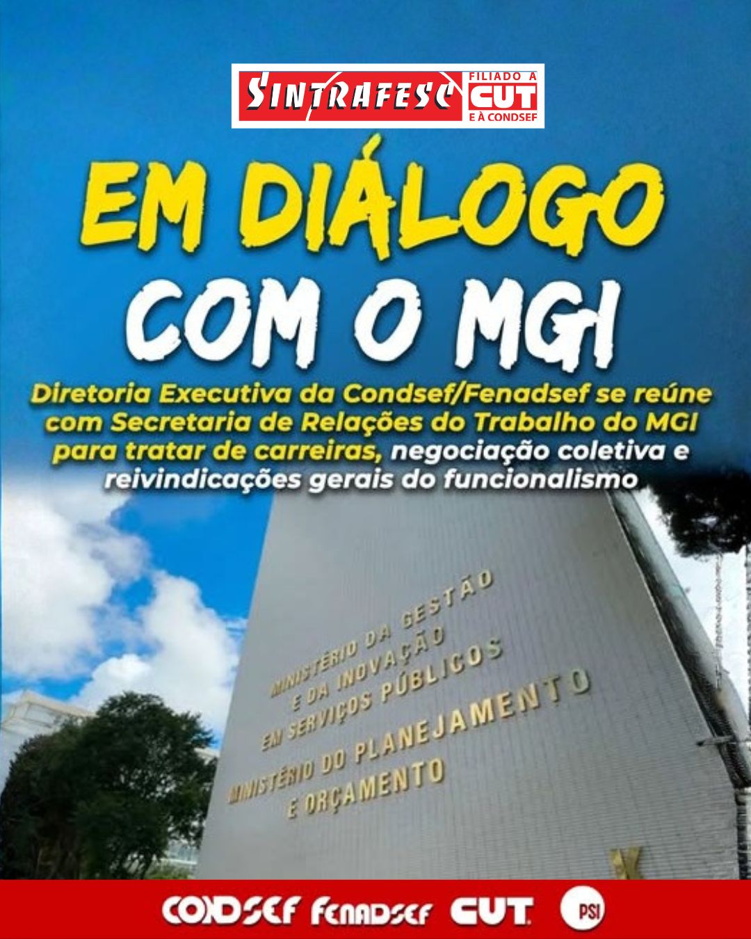 Reunião com MGI trata de carreiras, negociação coletiva e pautas gerais do funcionalismo