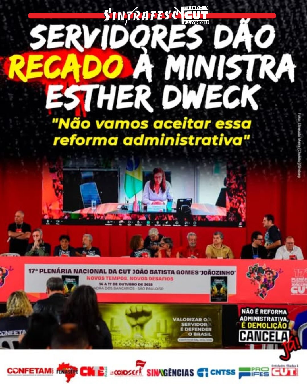 Servidores dão recado à Esther Dweck: 