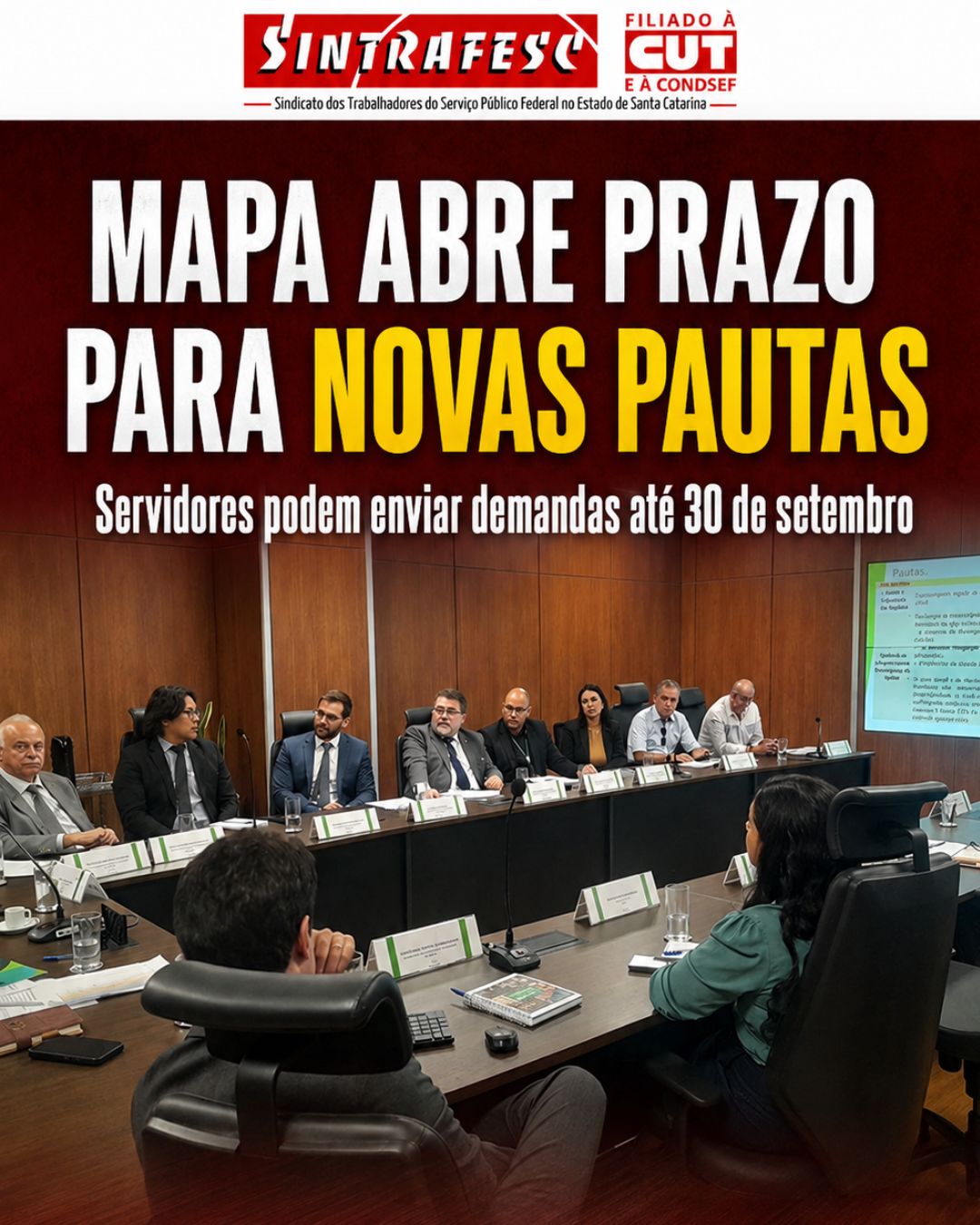 Entidades têm até 30/09 para enviarem pautas para próxima reunião da Mesa Setorial do Mapa