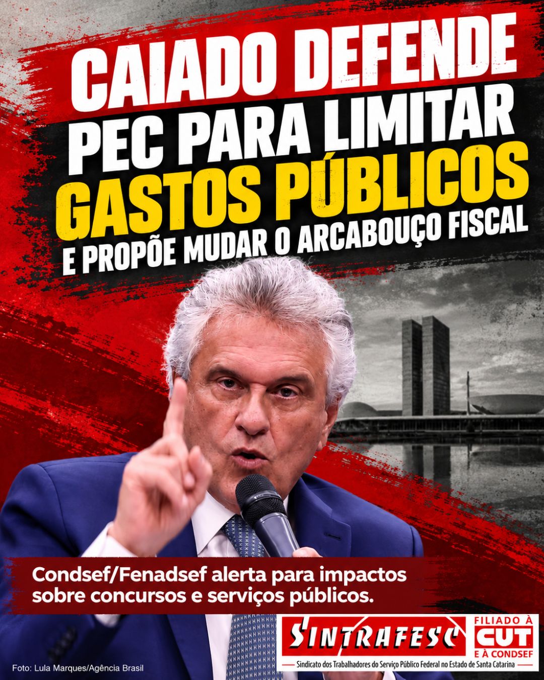 Caiado defende PEC para limitar gastos públicos e propõe mudar arcabouço fiscal