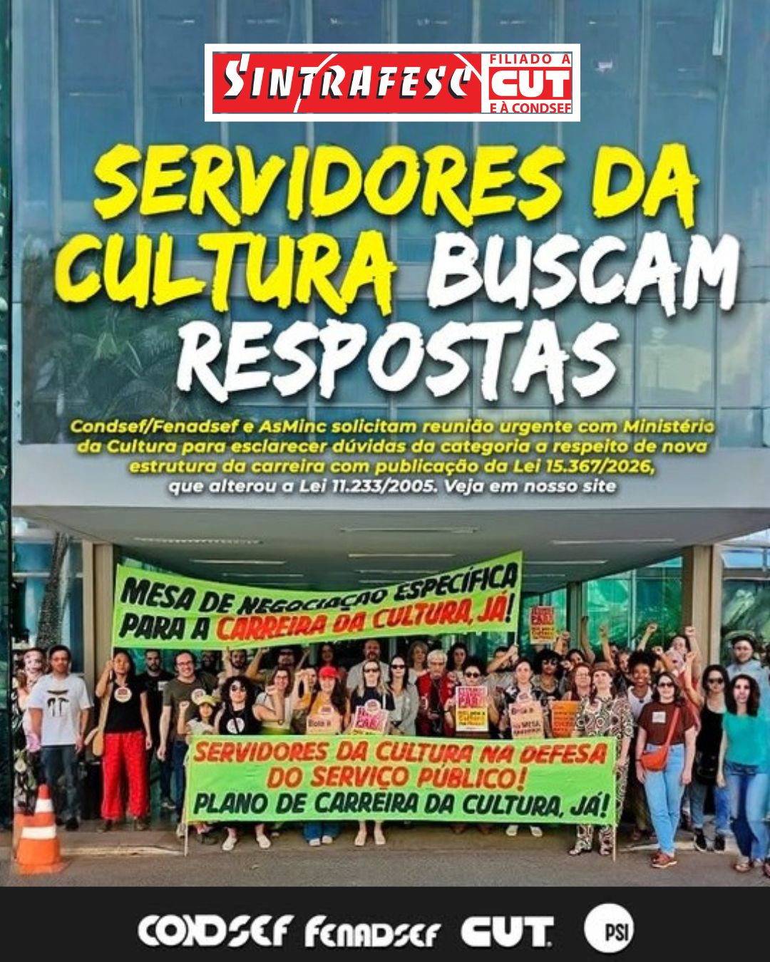 Entidades cobram esclarecimentos e diálogo sobre nova Lei da Carreira da Cultura