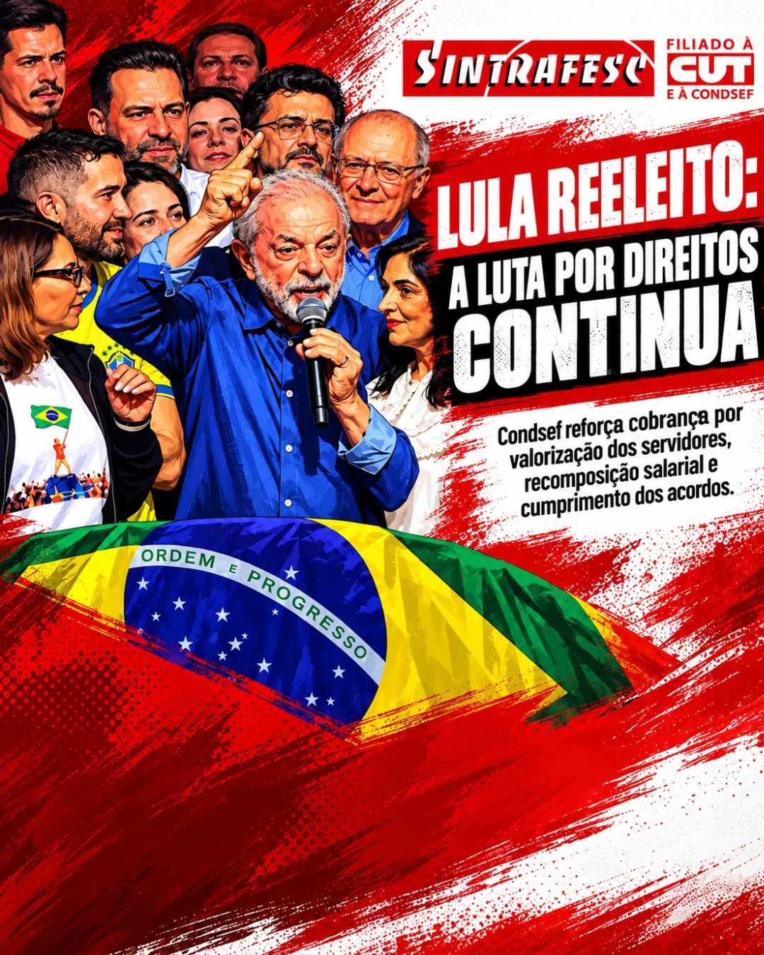 Com vitória de Lula, Condsef reforça pauta por direitos e valorização dos servidores