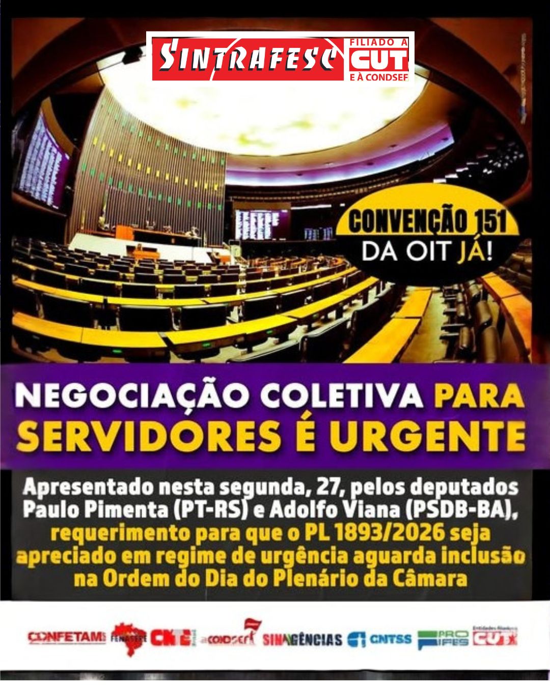 Pedido de urgência pode acelerar análise de PL sobre negociação coletiva de servidores