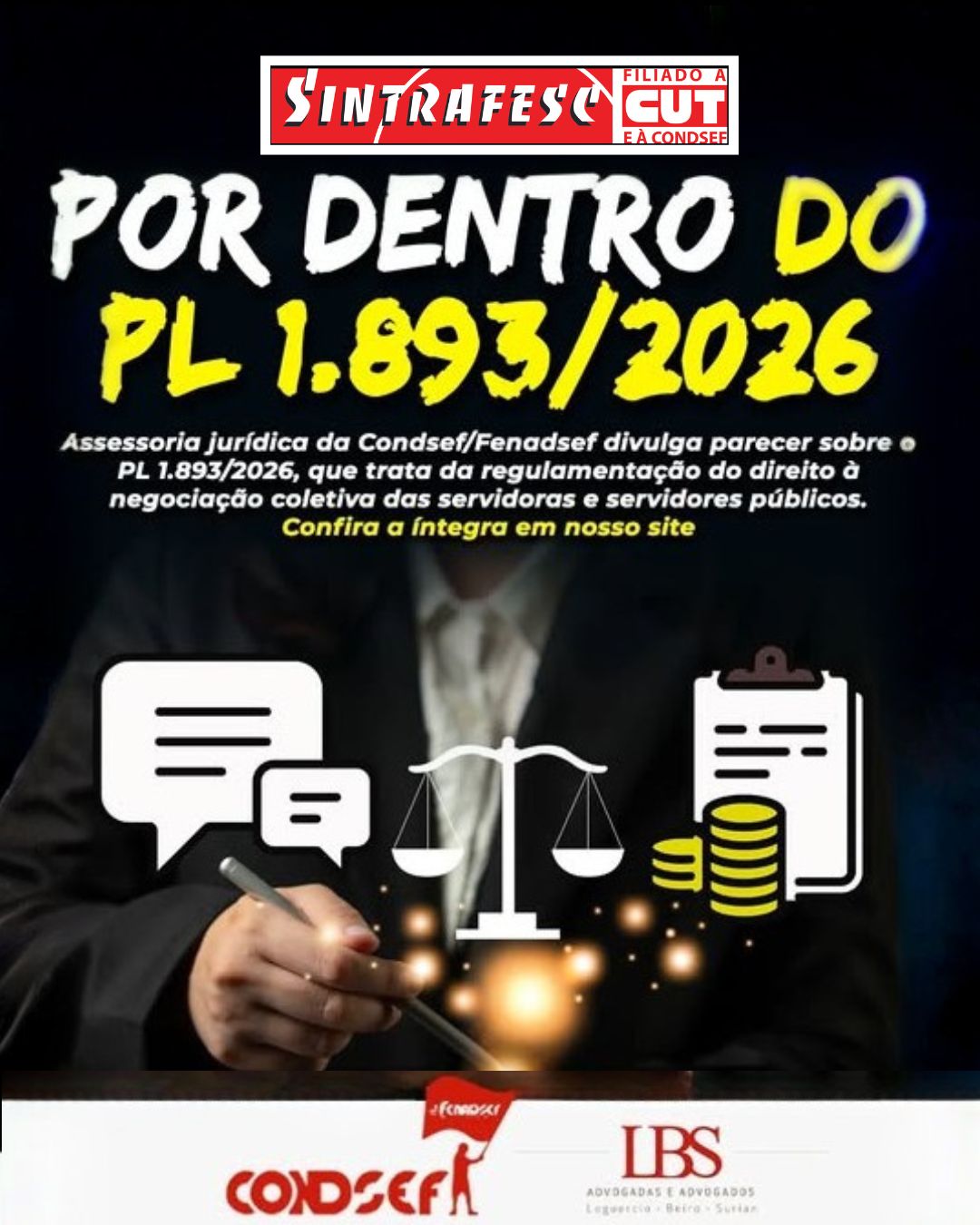 Confira parecer da assessoria jurídica da Condsef sobre PL da negociação coletiva