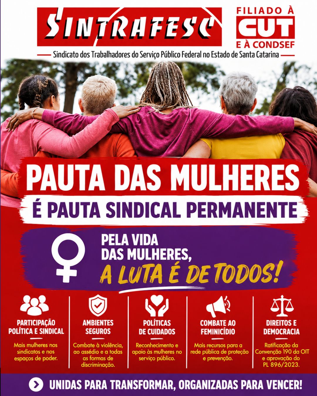 Condsef/Fenadsef debate a pauta das mulheres trabalhadoras