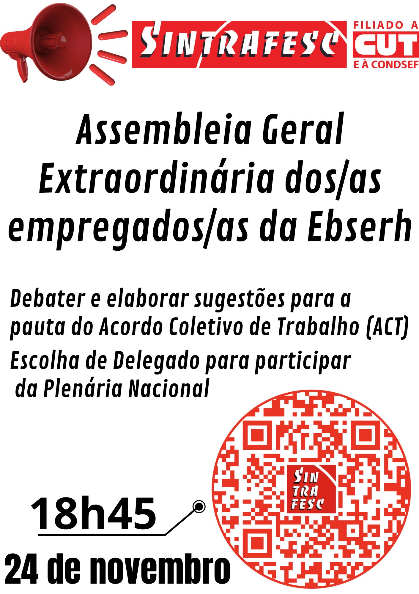 Assembleia Geral Extraordinária dos/as empregados/as da Ebserh
